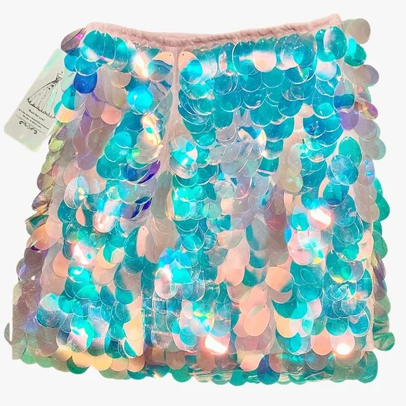 GORGEOUS SMALL iridescent large sequin skirt - Picture 2 of 5